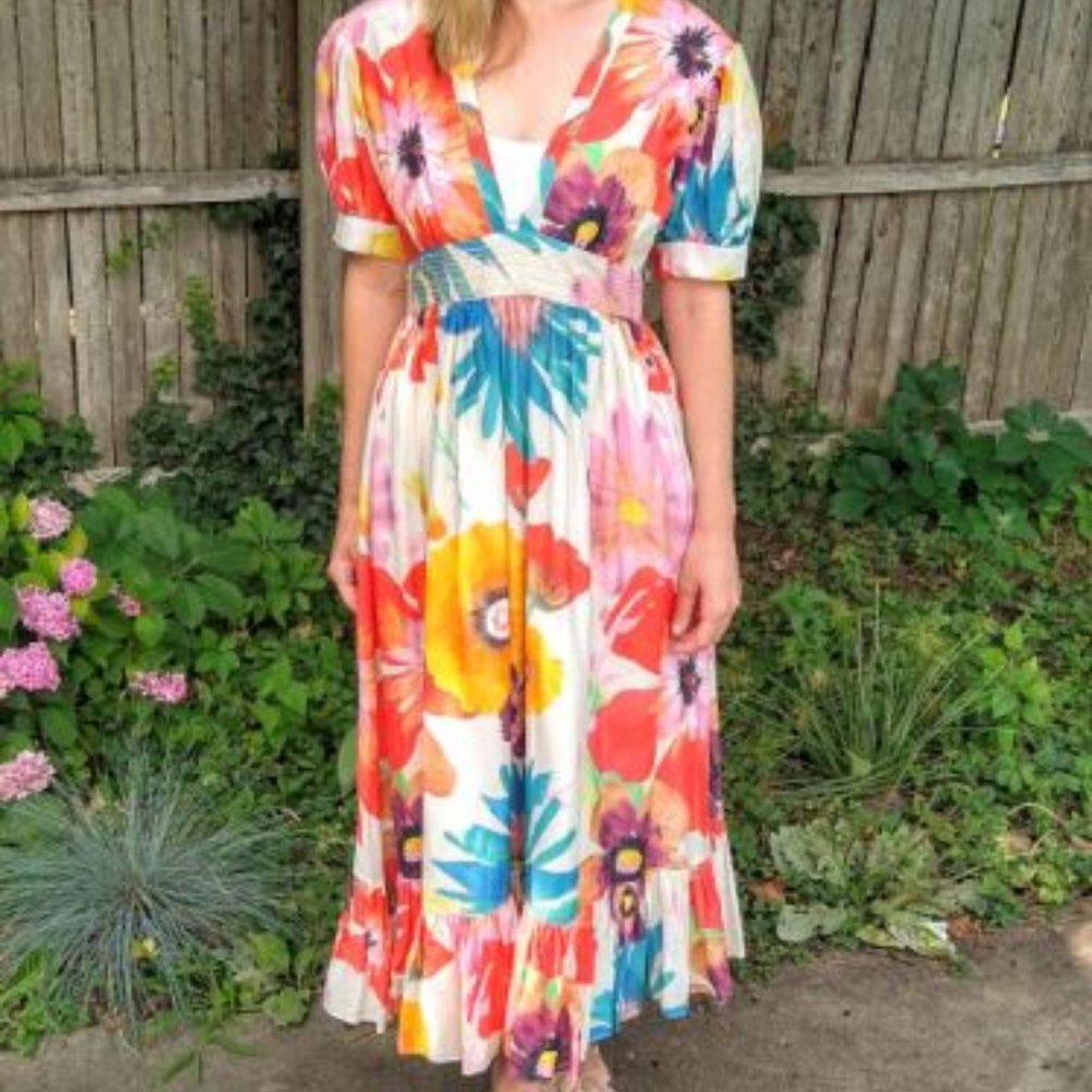 Carolina K Floral Midi Dress